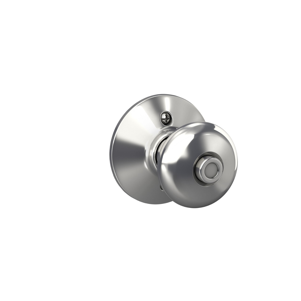 Serrure avec bouton Plymouth pour chambre de bain et chambre à coucher