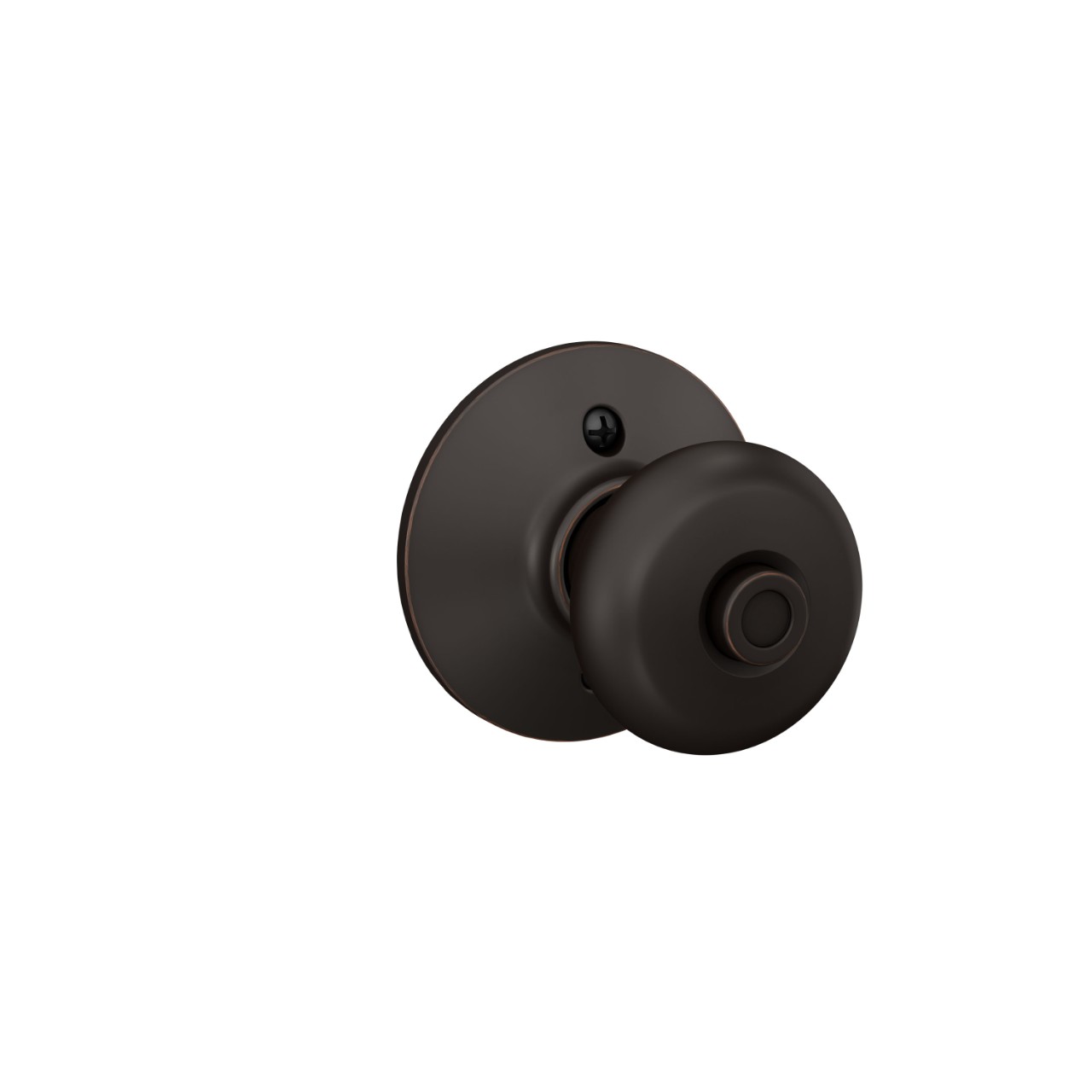 Serrure avec bouton Plymouth pour chambre de bain et chambre à coucher