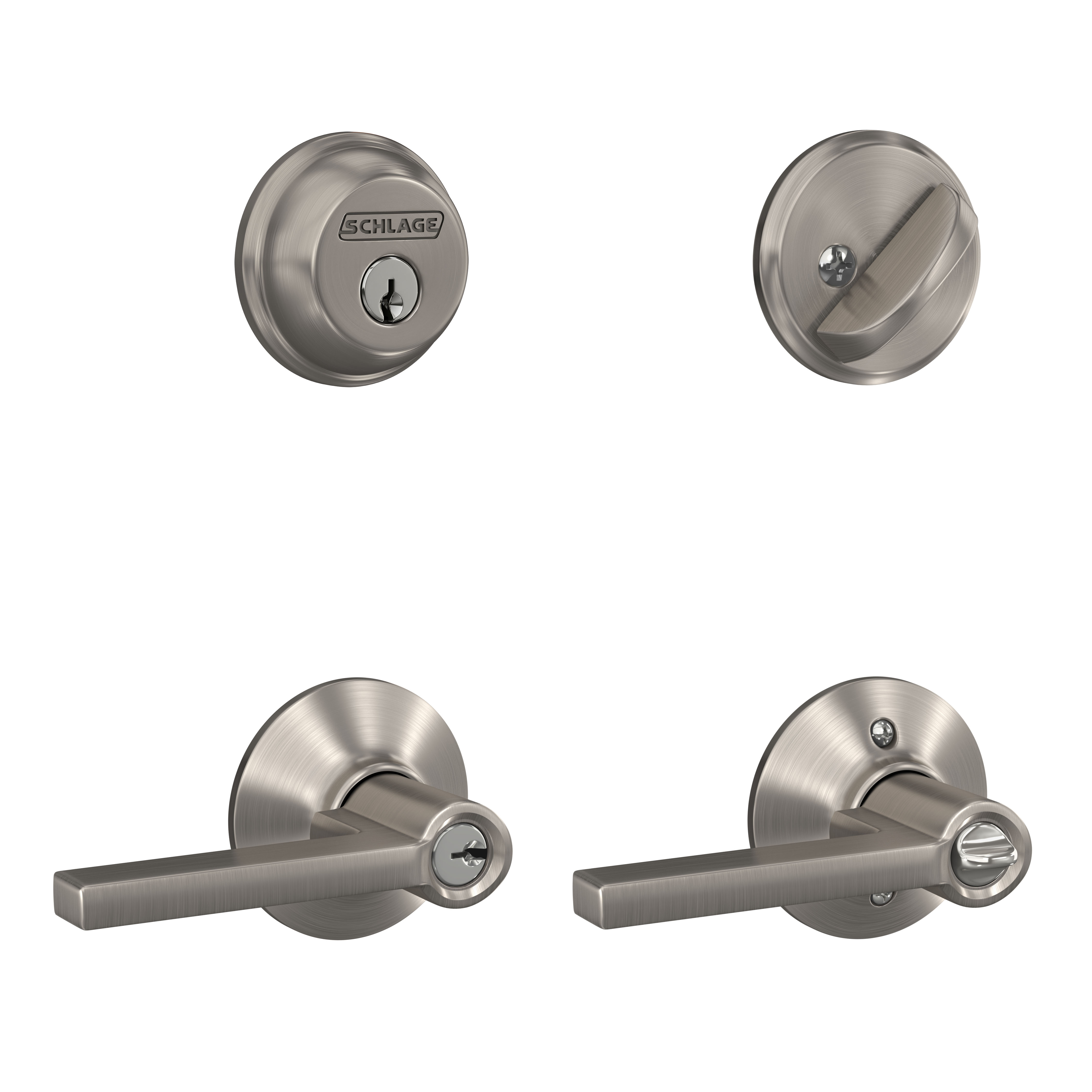 Single Cylinder Deadbolt and Latitude Lever Keyed Entry Lock