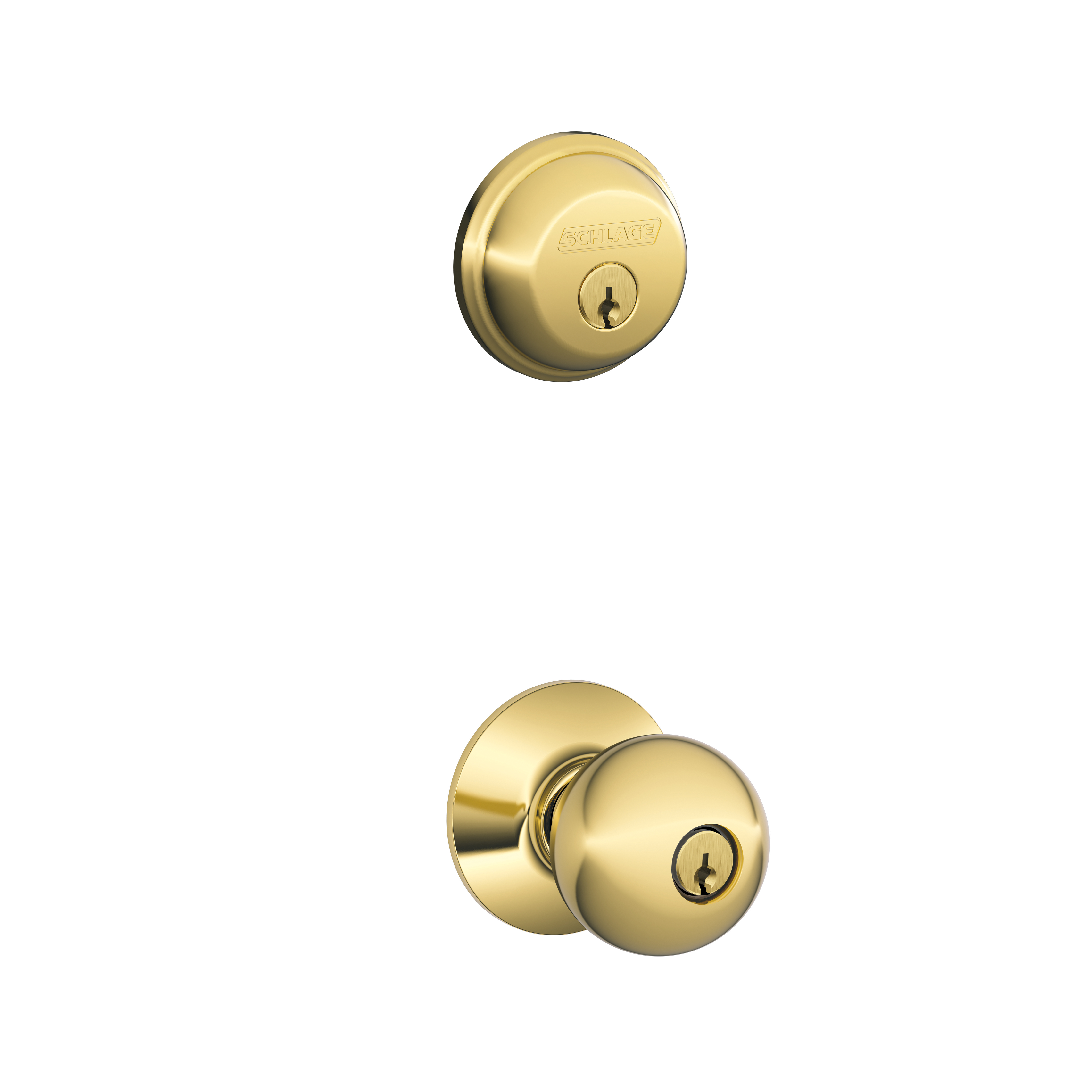 Single Cylinder Deadbolt and Orbit Knob Keyed Entry Lock