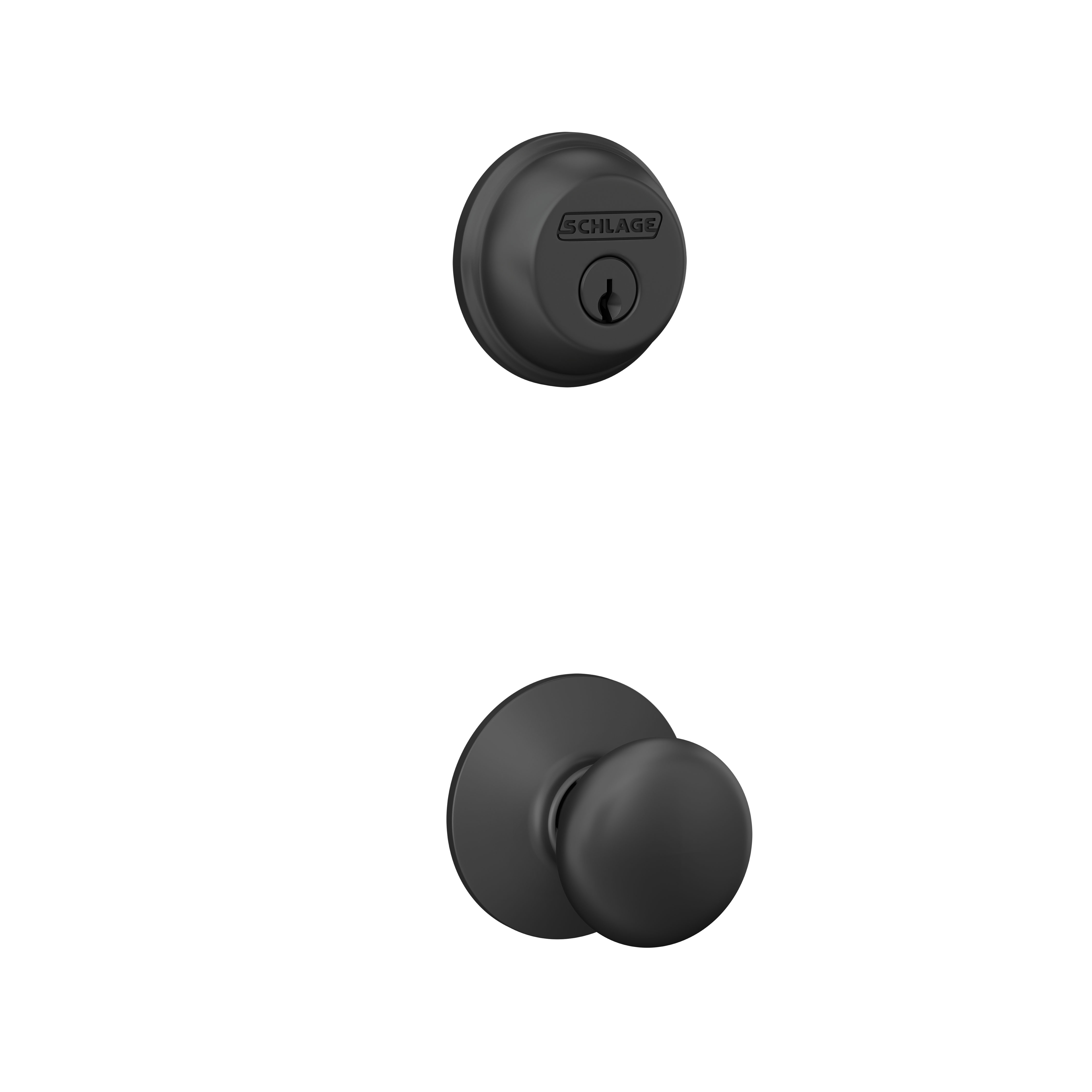 Single Cylinder Deadbolt and Plymouth Passage Knob