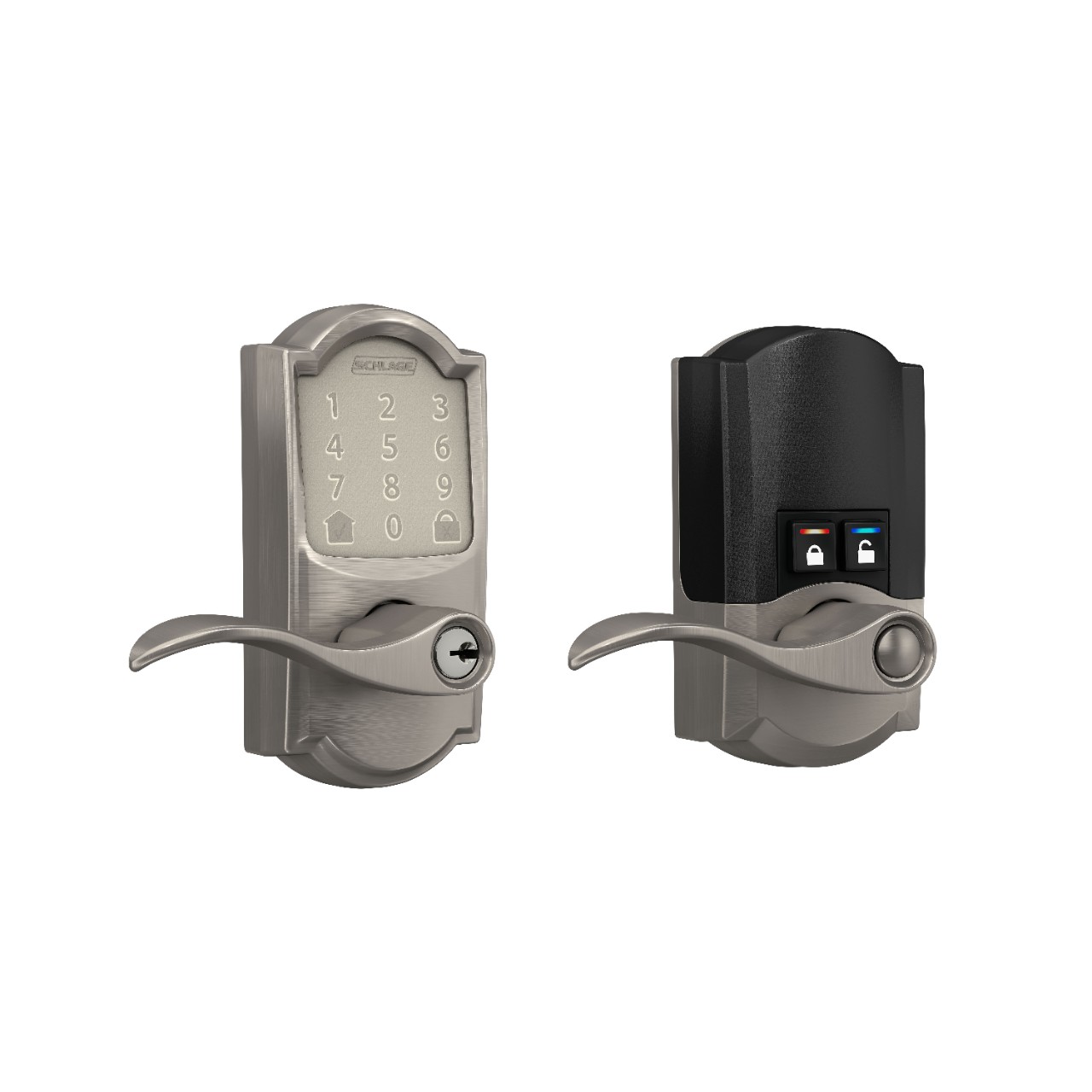 Levier intelligent Wi-Fi Encode™ de Schlage avec levier Accent