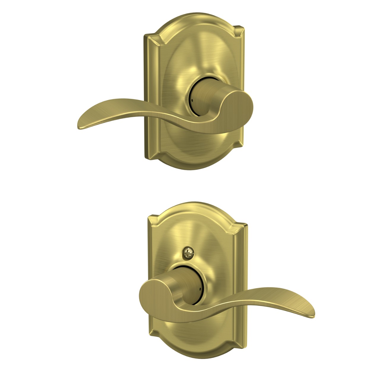 Serrure avec levier Accent et garniture Camelot pour vestibule et garde-robe