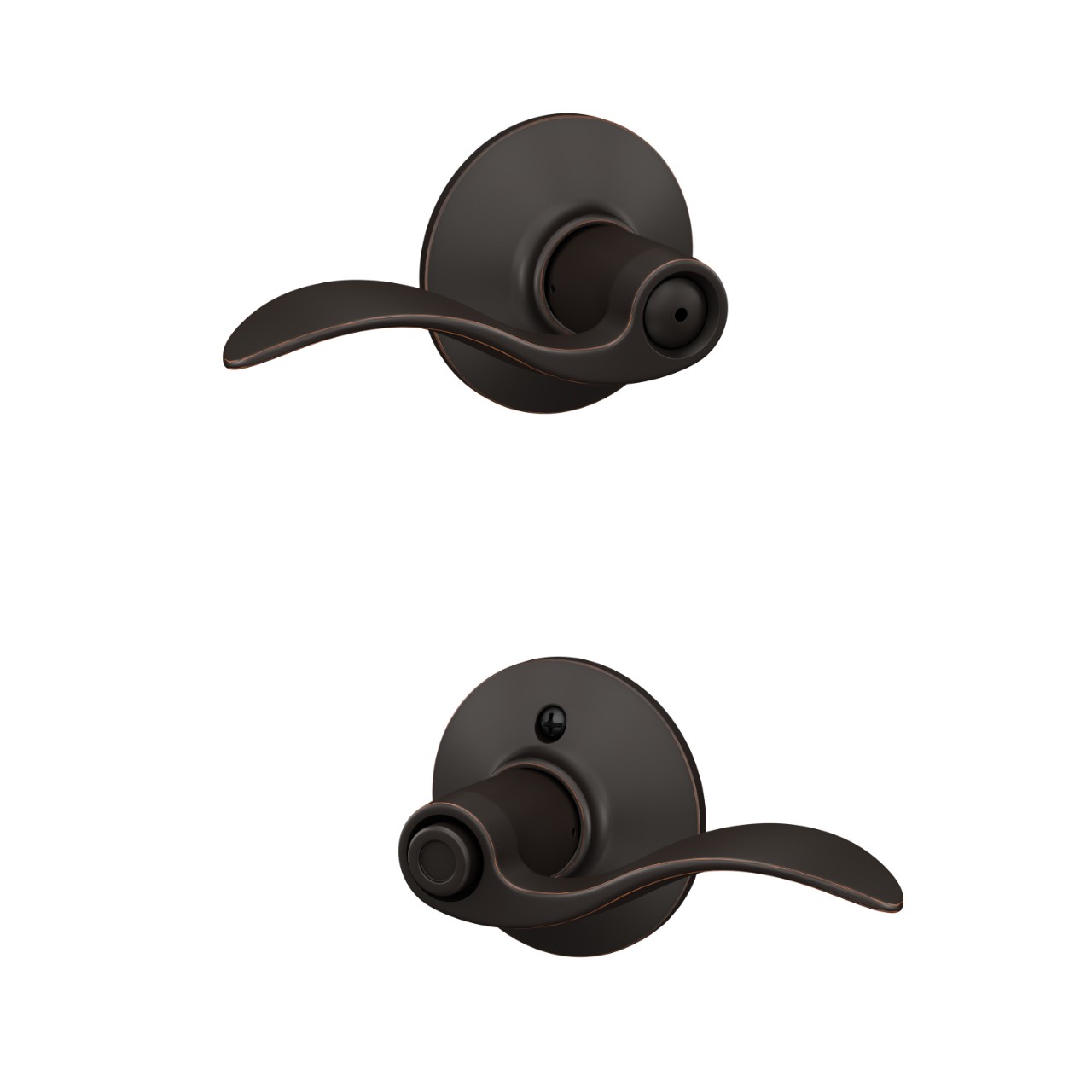 Serrure avec levier Accent pour chambre de bain et chambre à coucher