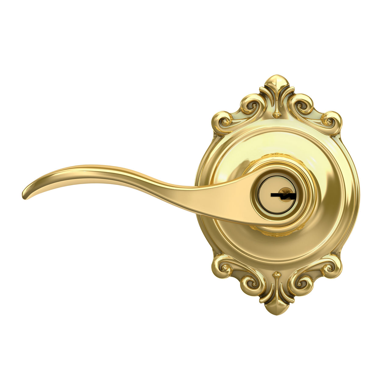 Accent Lever Keyed Entry Lock