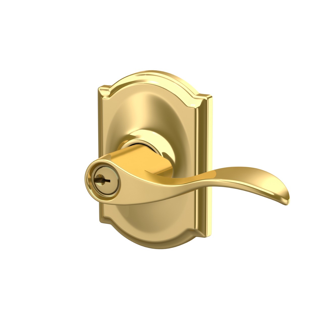 Serrure d’entrée à clé avec levier Accent et garniture Camelot