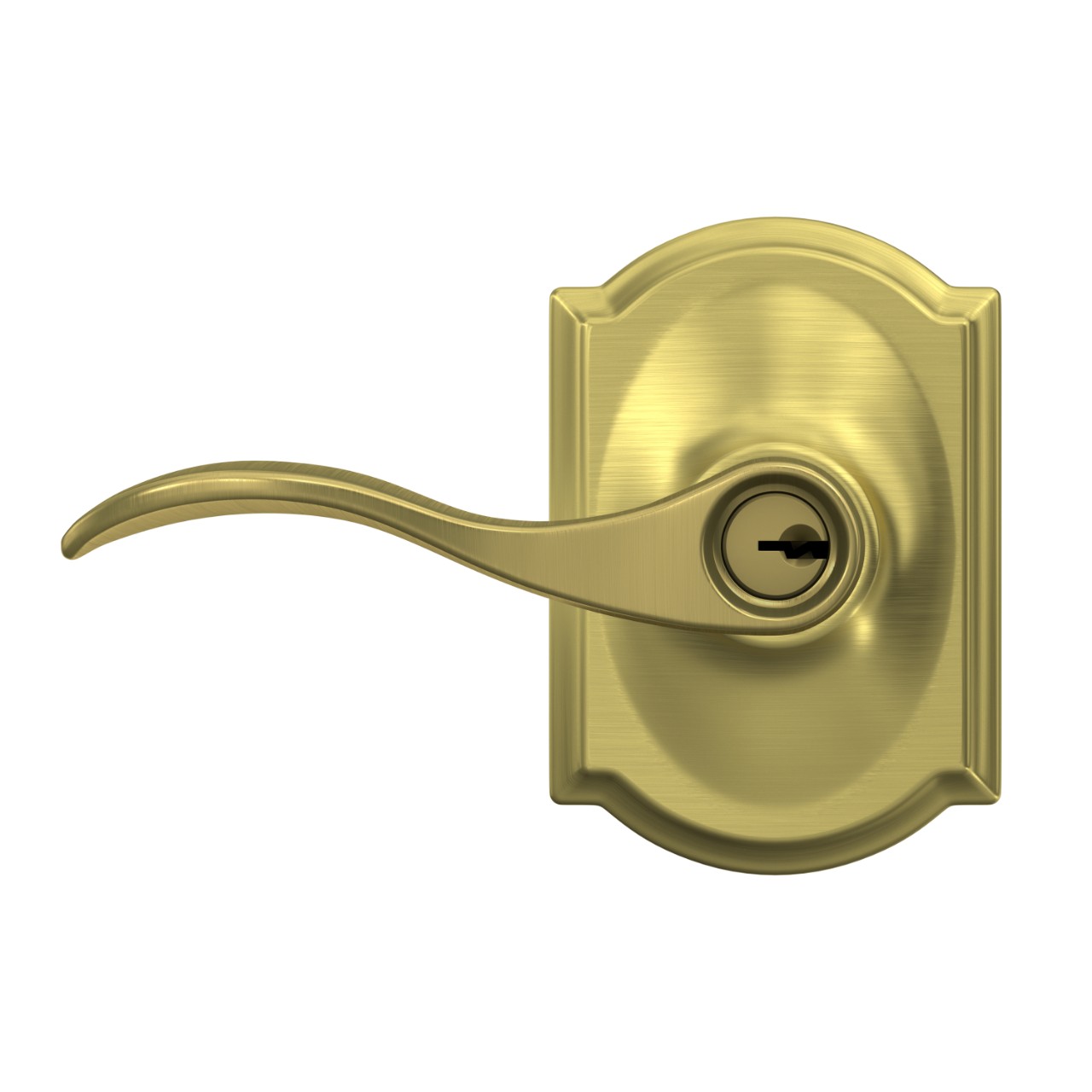 Serrure d’entrée à clé avec levier Accent et garniture Camelot