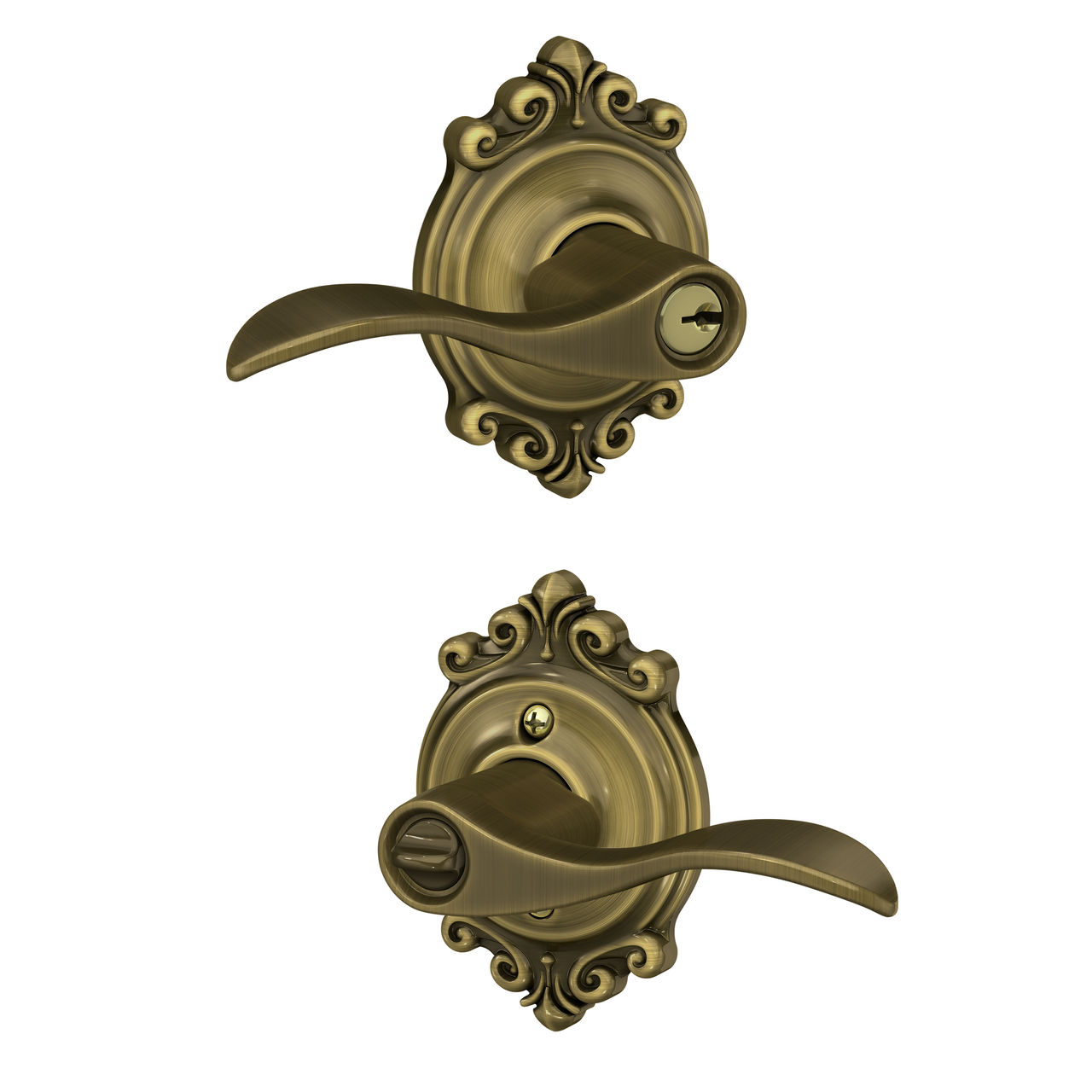 Accent Lever Keyed Entry Lock