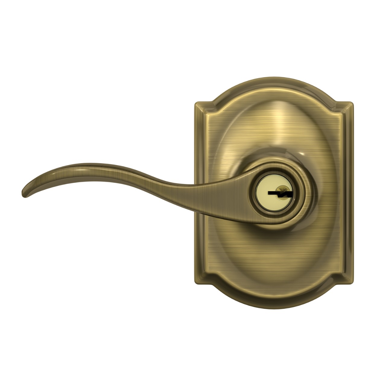Serrure d’entrée à clé avec levier Accent et garniture Camelot