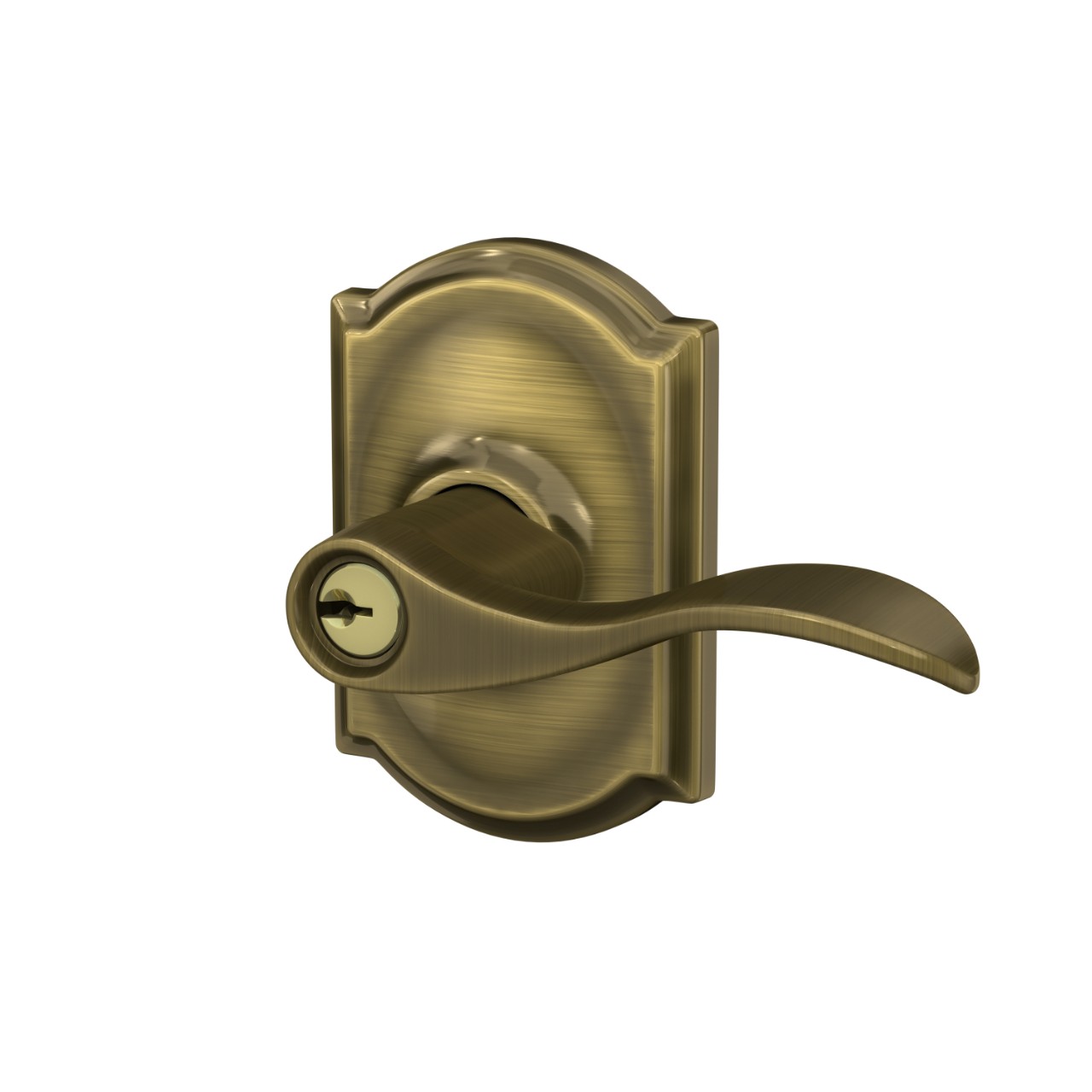 Serrure d’entrée à clé avec levier Accent et garniture Camelot