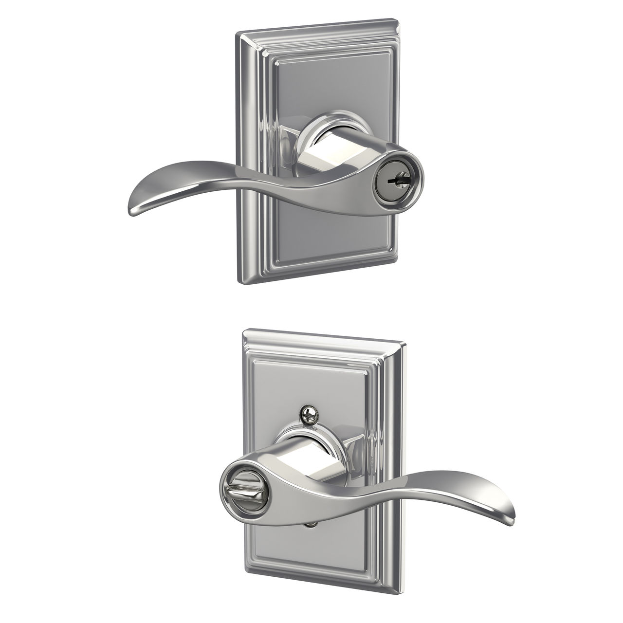 Accent Lever Keyed Entry Lock