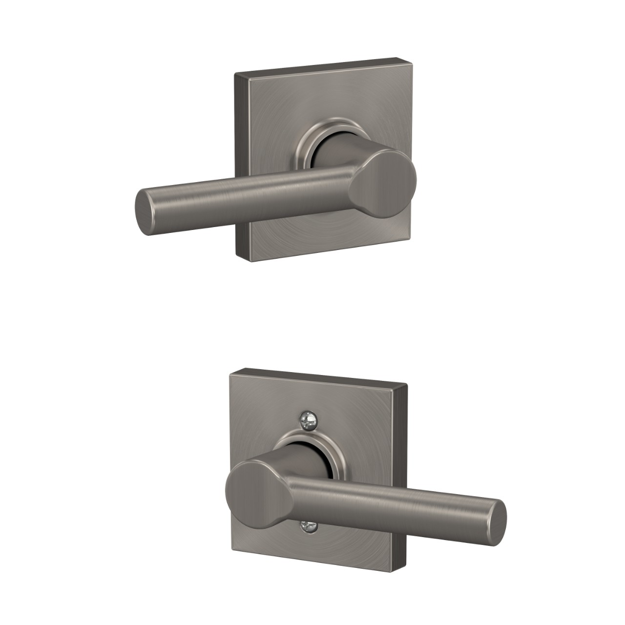 Serrure avec levier Broadway et garniture Collins pour vestibule et garde-robe