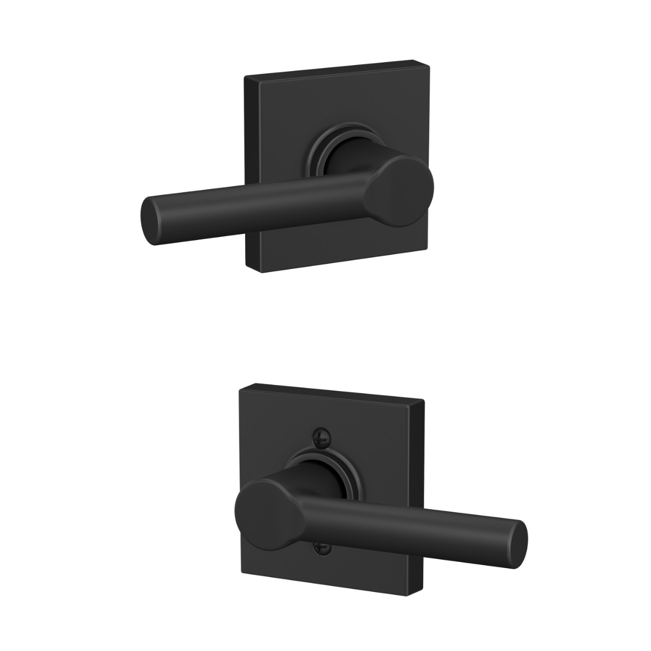 Serrure avec levier Broadway et garniture Collins pour vestibule et garde-robe