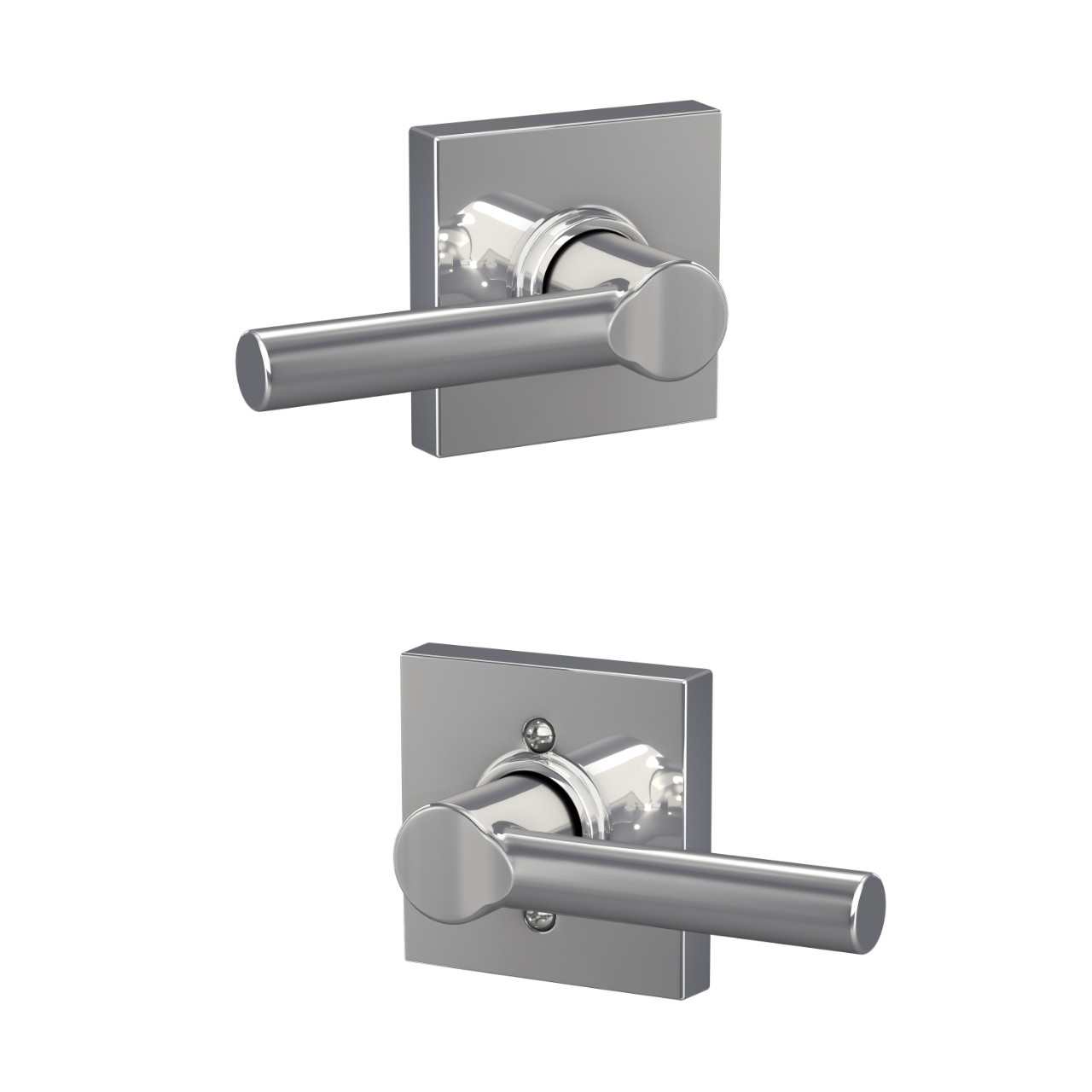 Serrure avec levier Broadway et garniture Collins pour vestibule et garde-robe