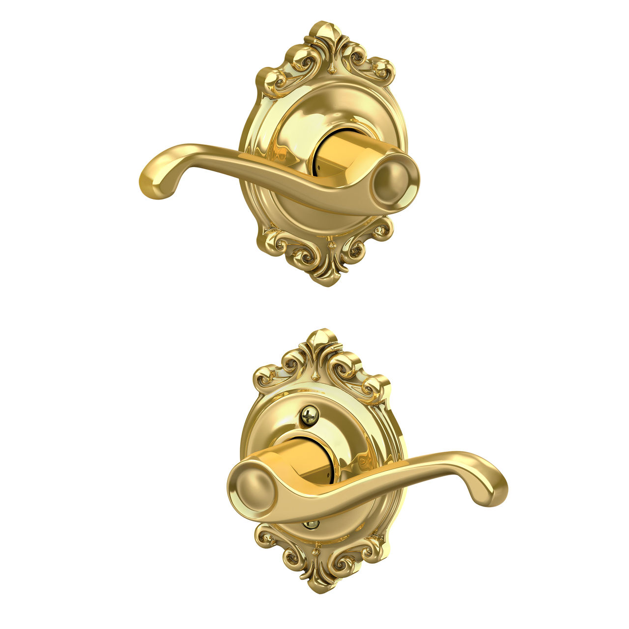 Serrure avec levier Flair et garniture Brookshire pour vestibule et garde-robe