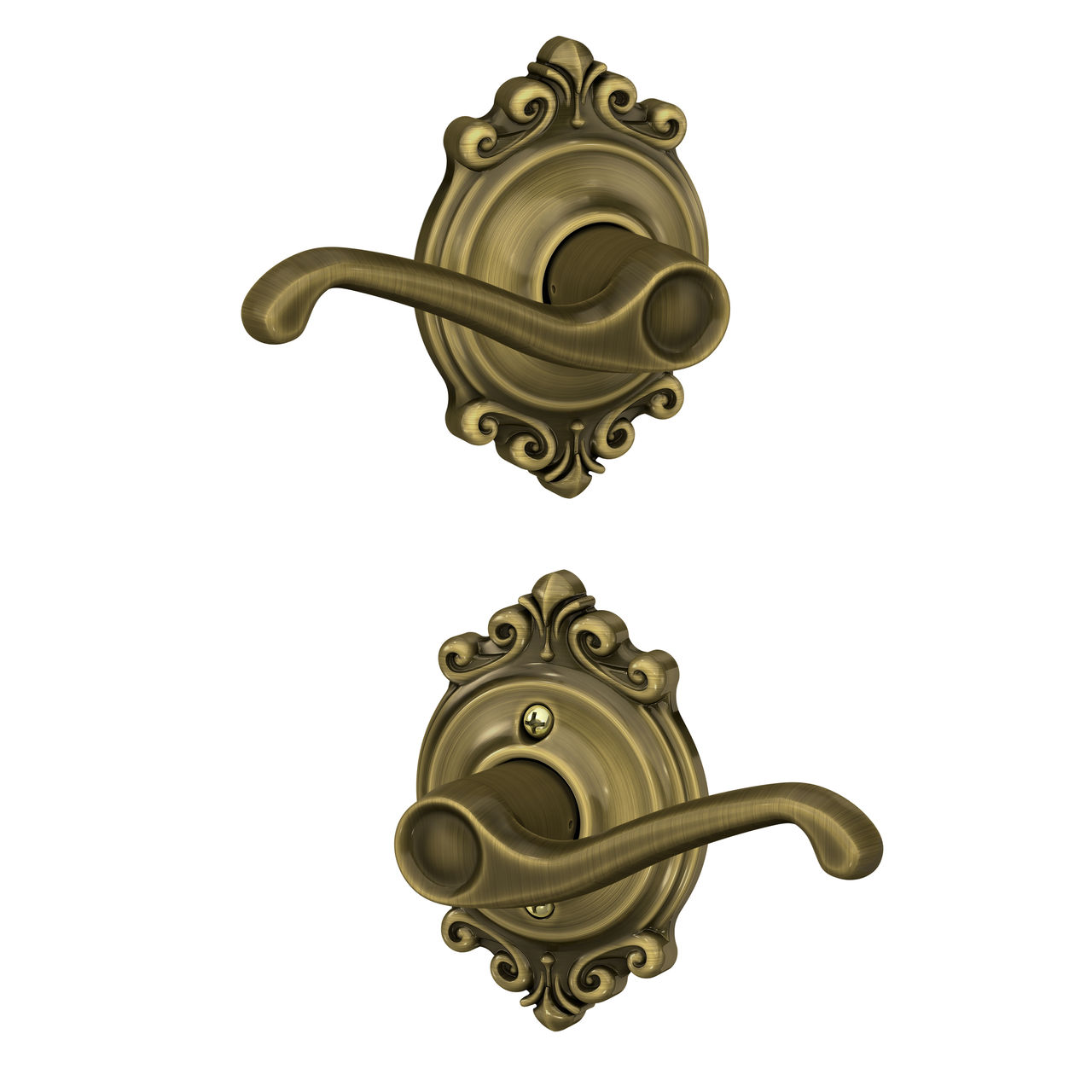 Serrure avec levier Flair et garniture Brookshire pour vestibule et garde-robe
