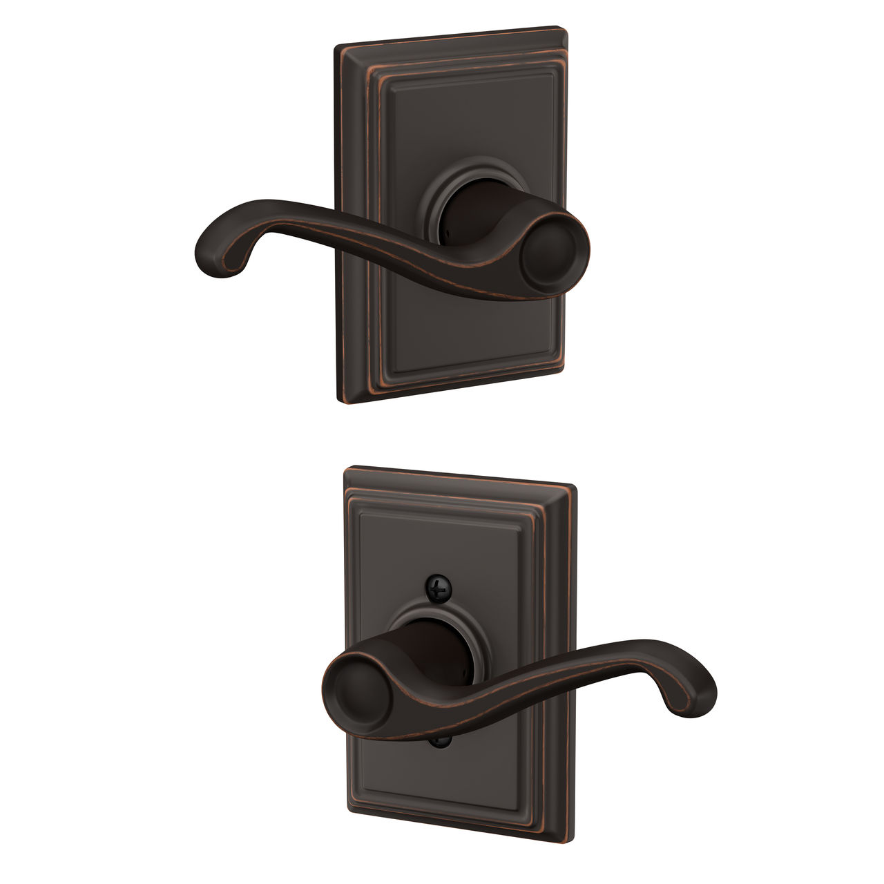 Serrure avec levier Flair et garniture Addison pour vestibule et garde-robe