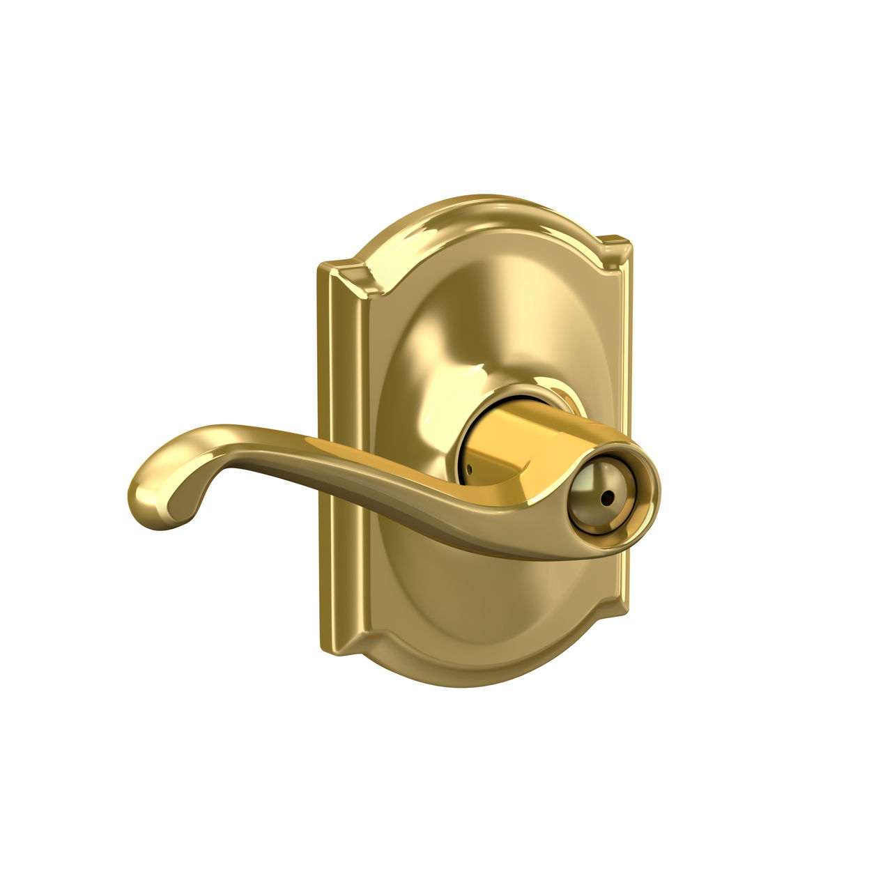 Serrure avec levier Flair et garniture Camelot pour chambre de bain et chambre à coucher