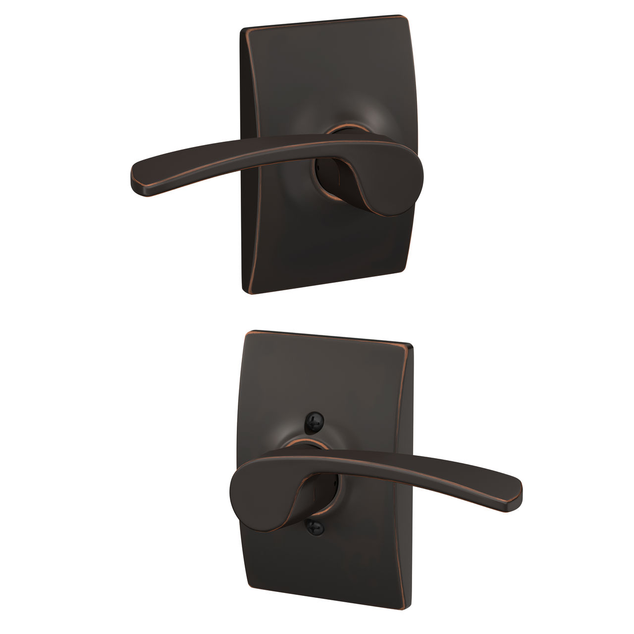 Serrure avec levier Merano et garniture Century pour vestibule et garde-robe
