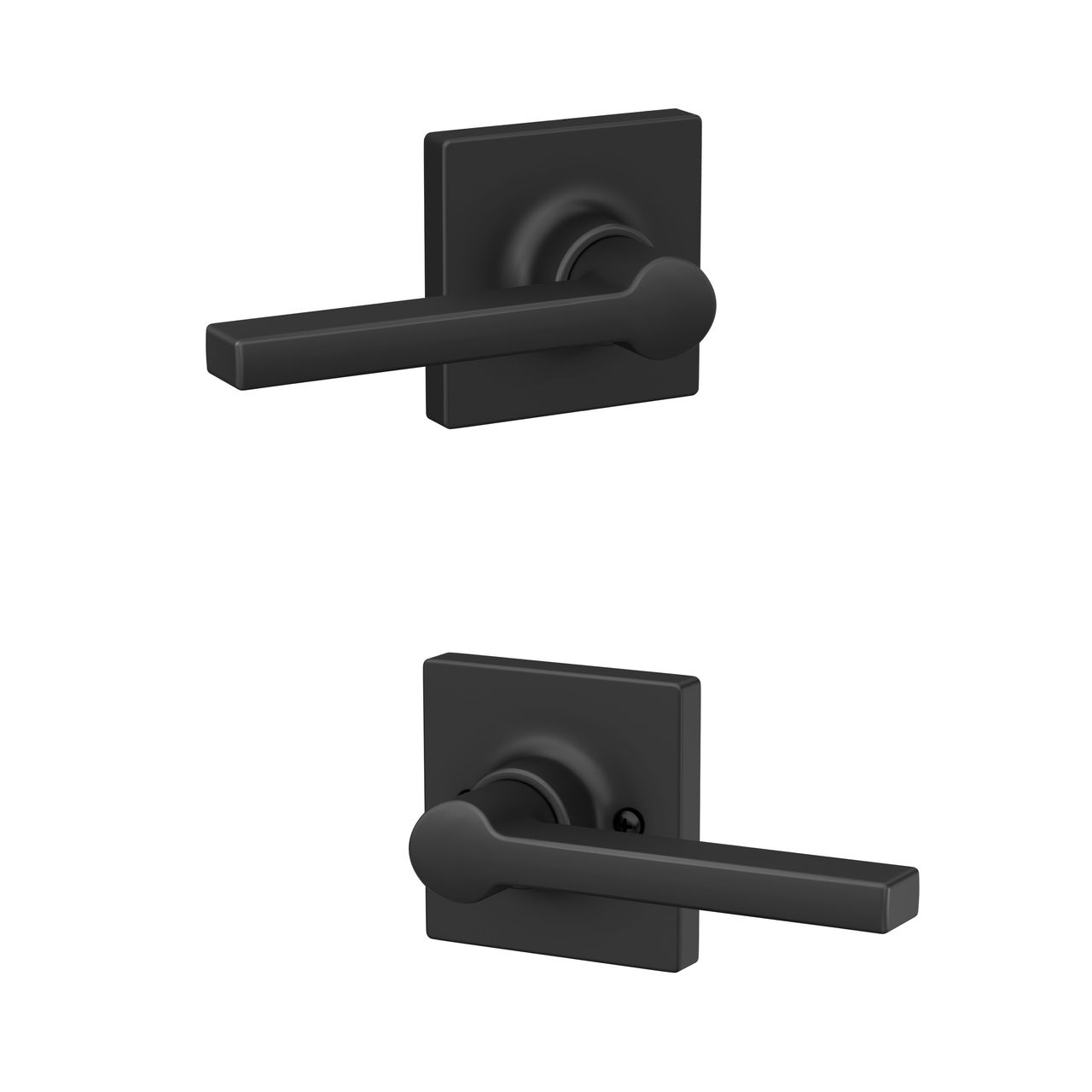 Schlage Home Essentials Hendrix Hall and Closet Passage Door Lever with Crawley Trim