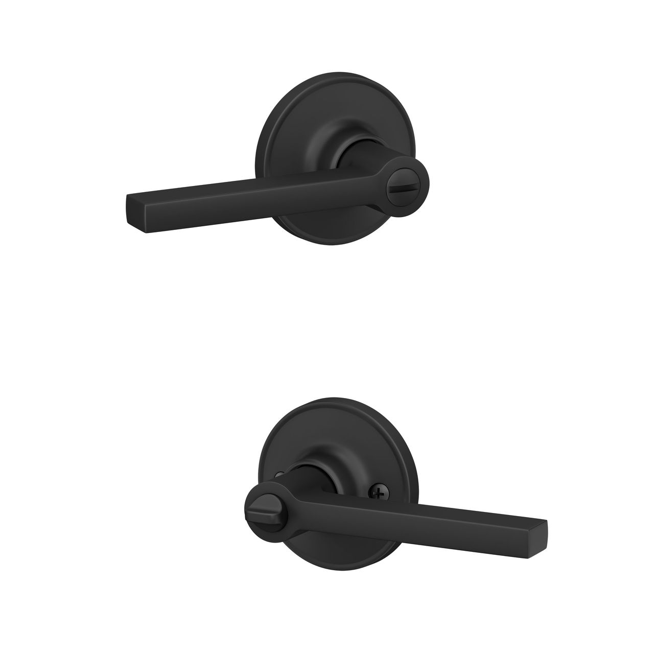 Schlage Home Essentials Hendrix Bed and Bath Locking Door Lever